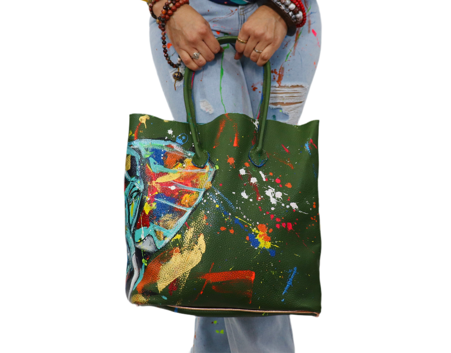 The Green Elephant Bucket Tote