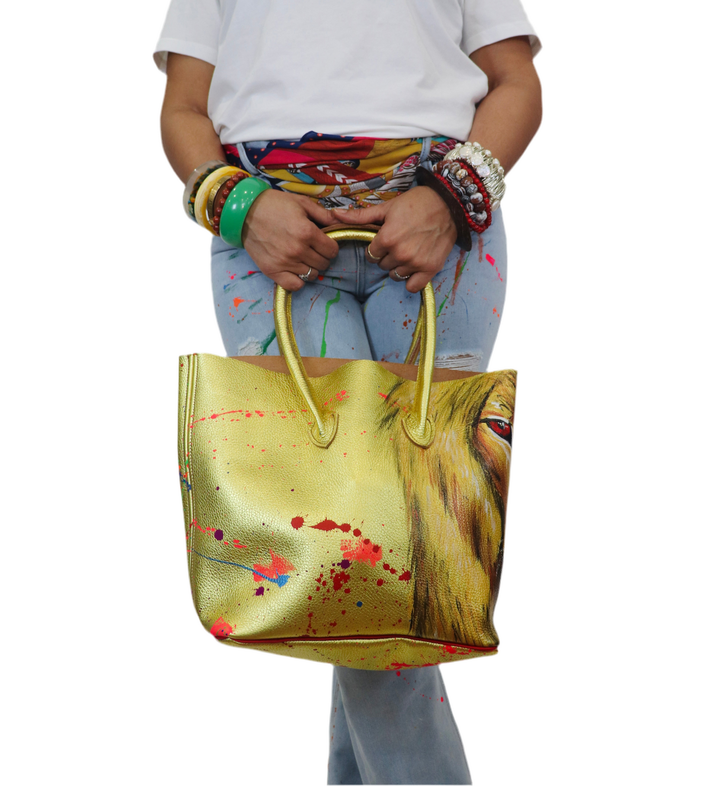 Golden Lion Bucket Tote
