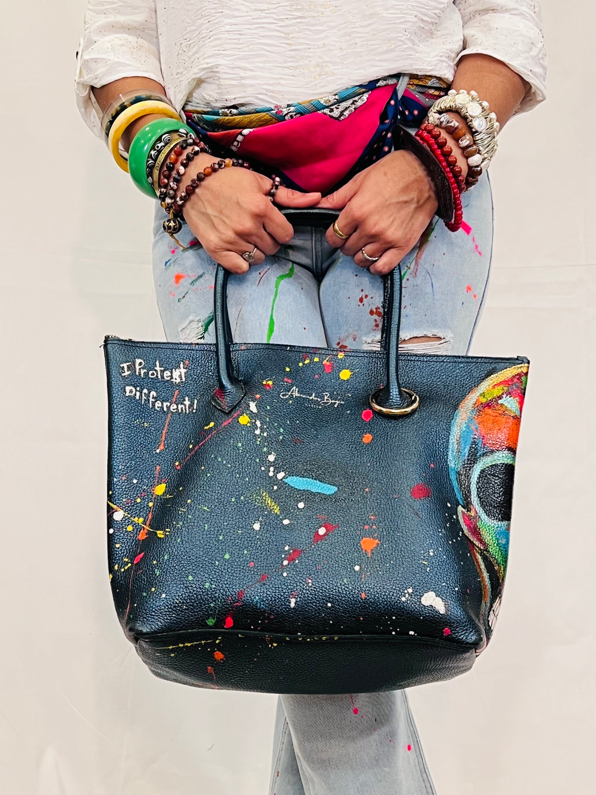 The Jay Z bag Metallic Navy-Alexander Boyce Studios