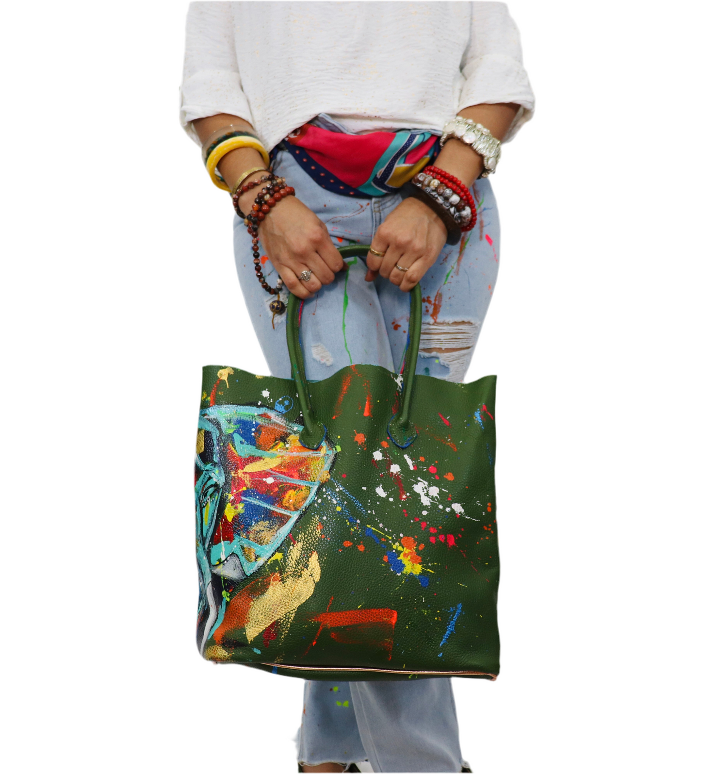 The Green Elephant Bucket Tote