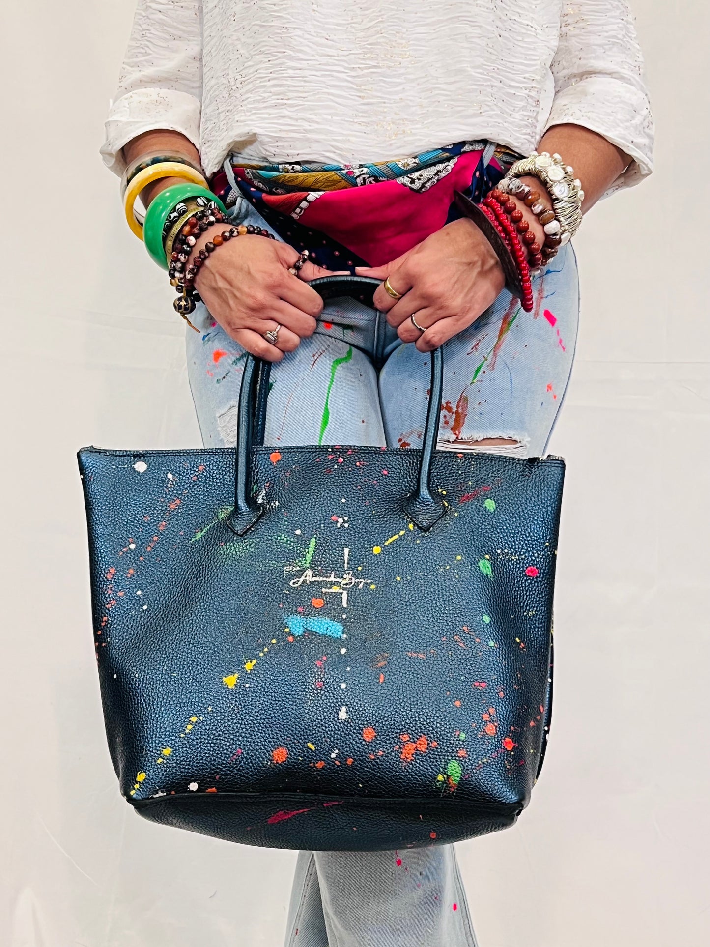 The Jay Z bag Metallic Navy-Alexander Boyce Studios