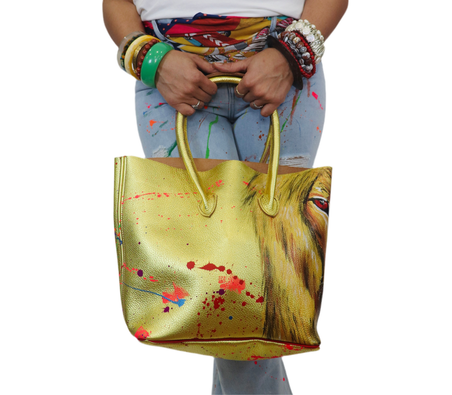 Golden Lion Bucket Tote