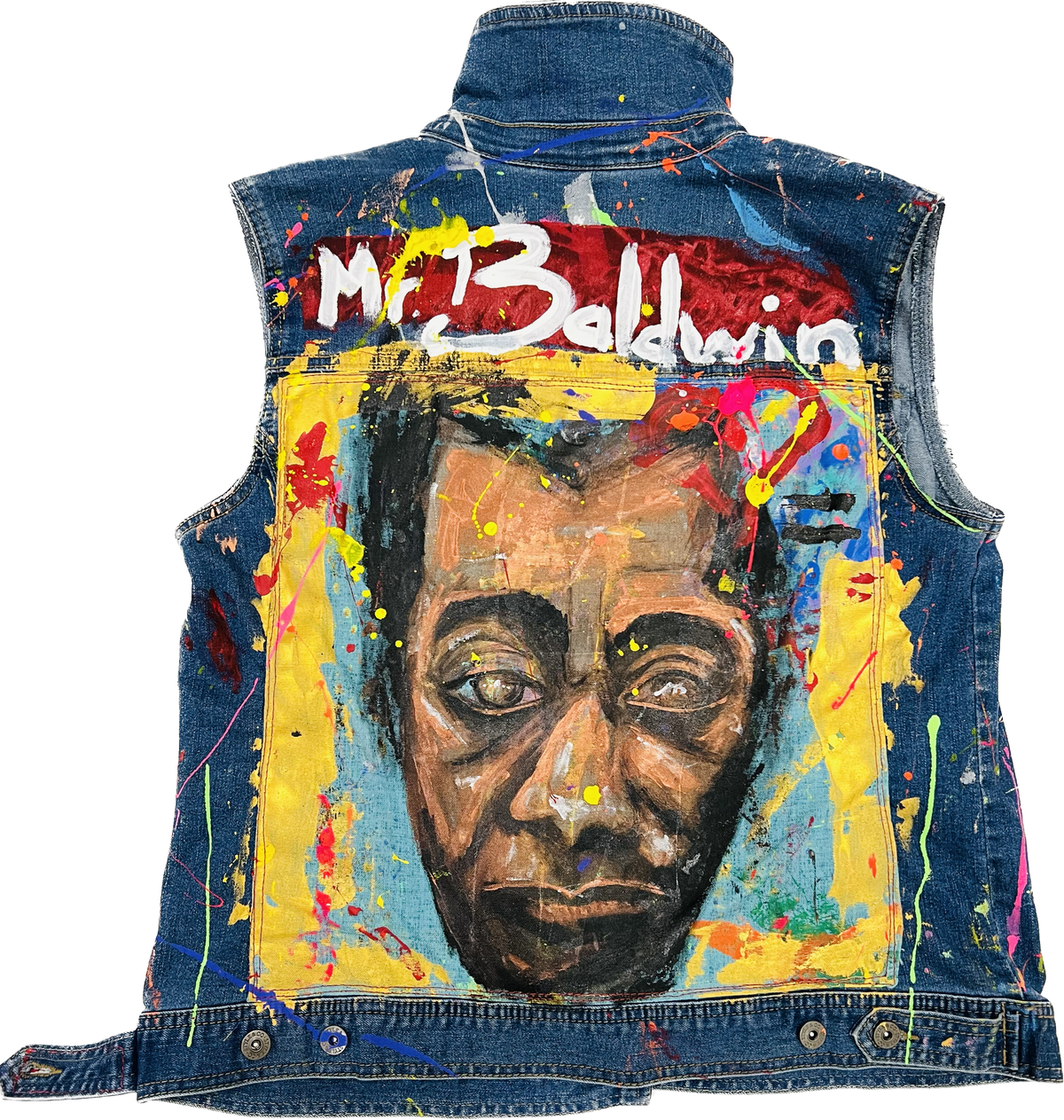 Iconic Painted Denim Vest-Alexander Boyce Studios