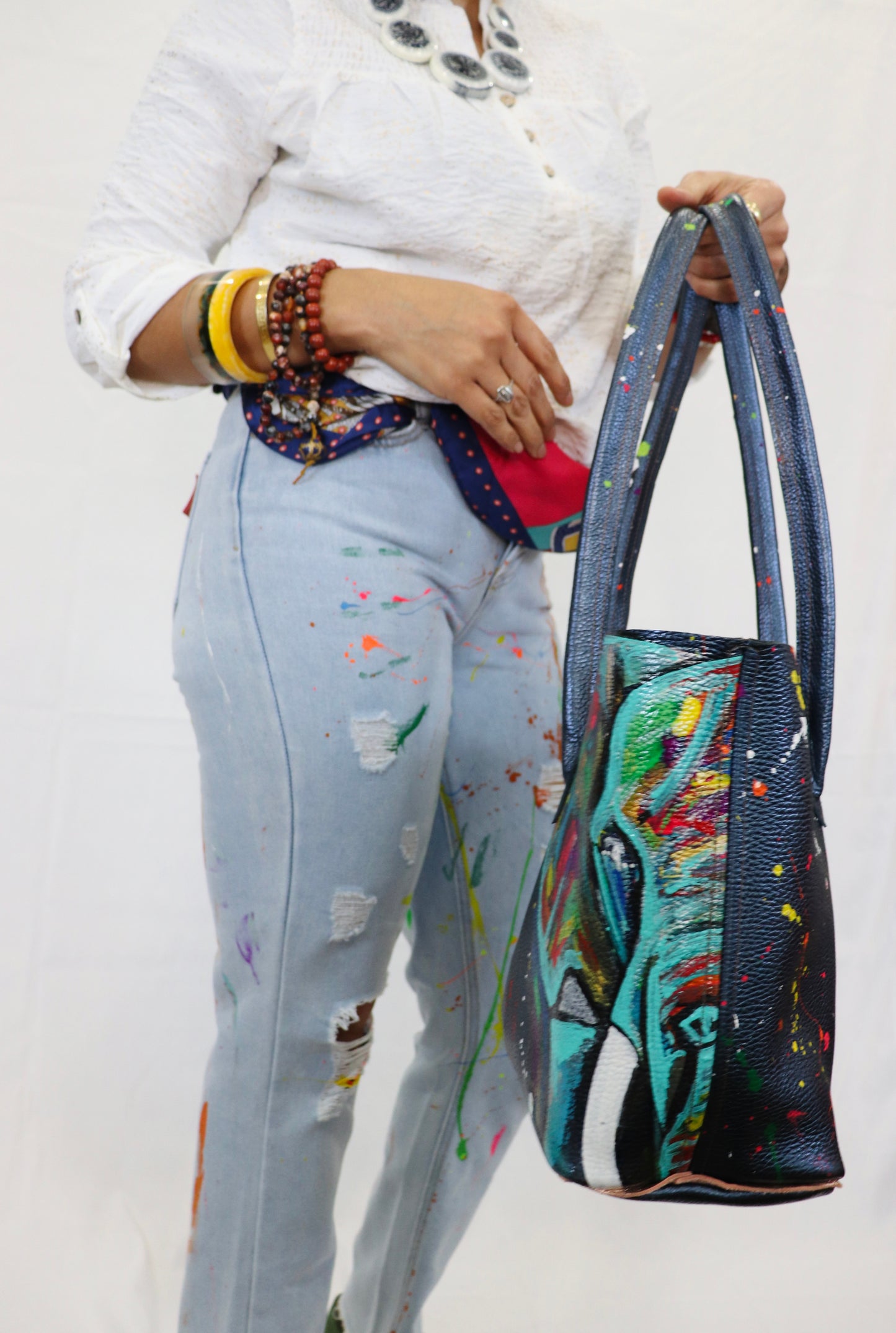 Alexander Boyce Painted jeans-Alexander Boyce Studios