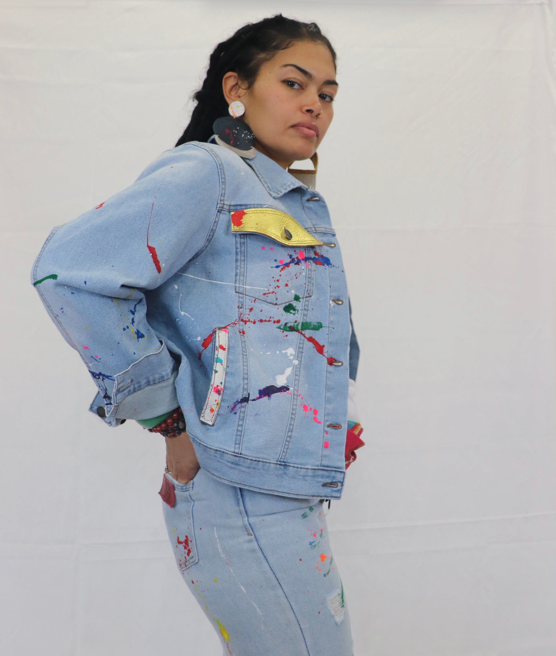 Painted Denim Jacket-Alexander Boyce Studios