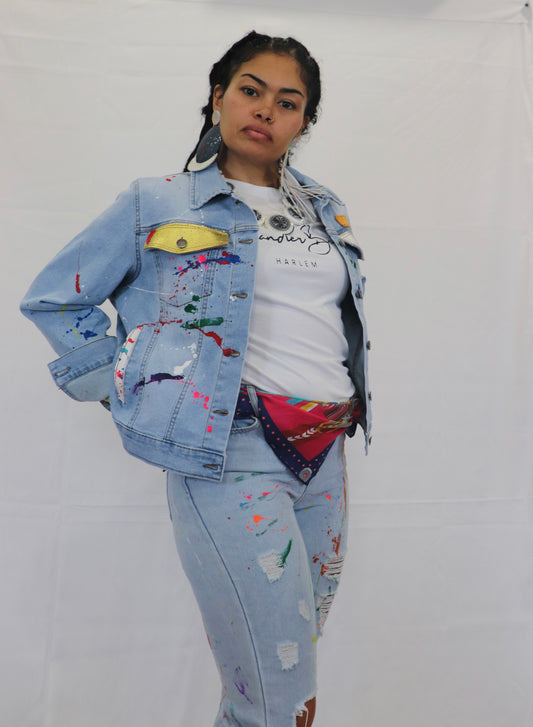 Painted Denim Jacket-Alexander Boyce Studios