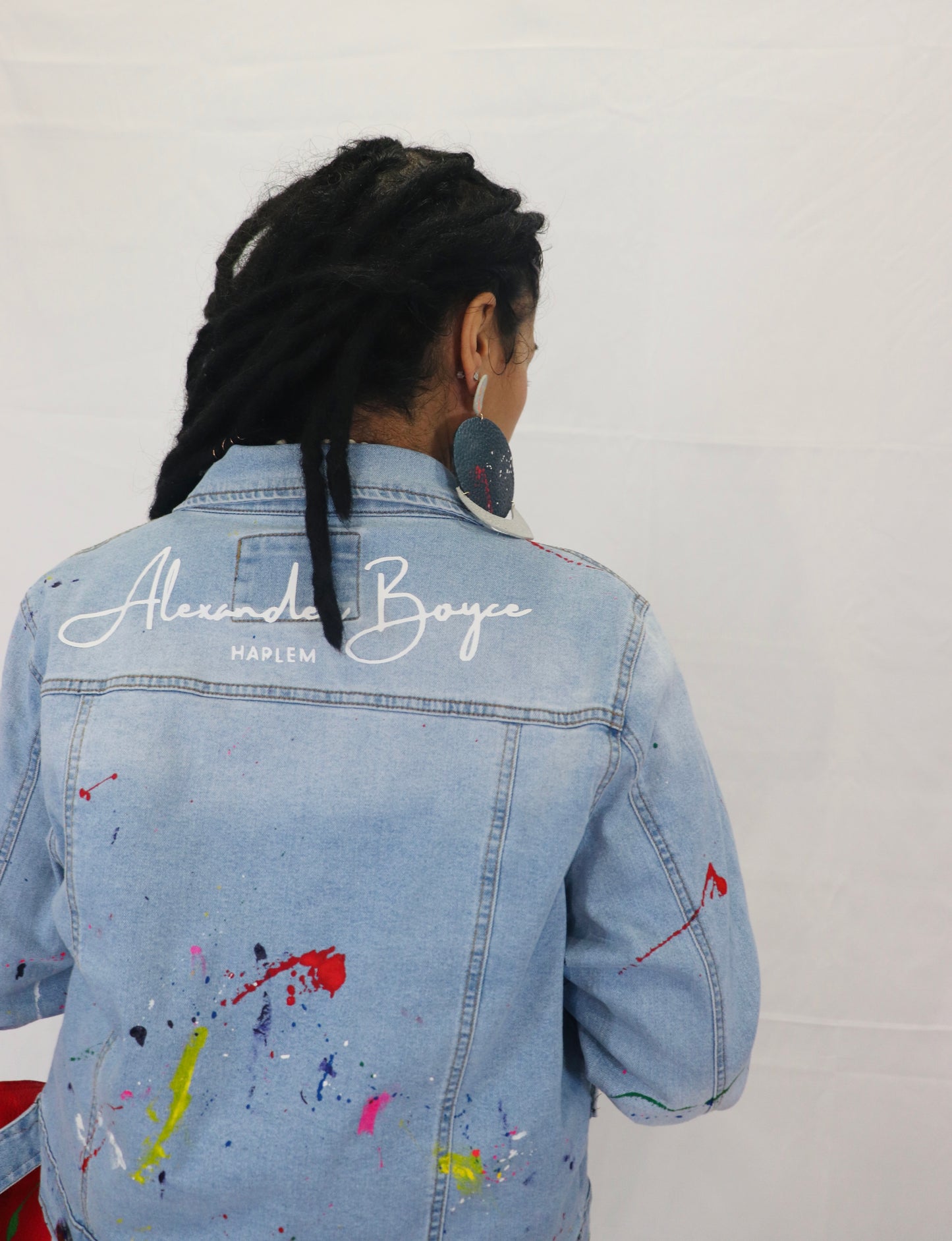 Painted denim jacket