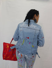 Load image into Gallery viewer, Painted denim jacket