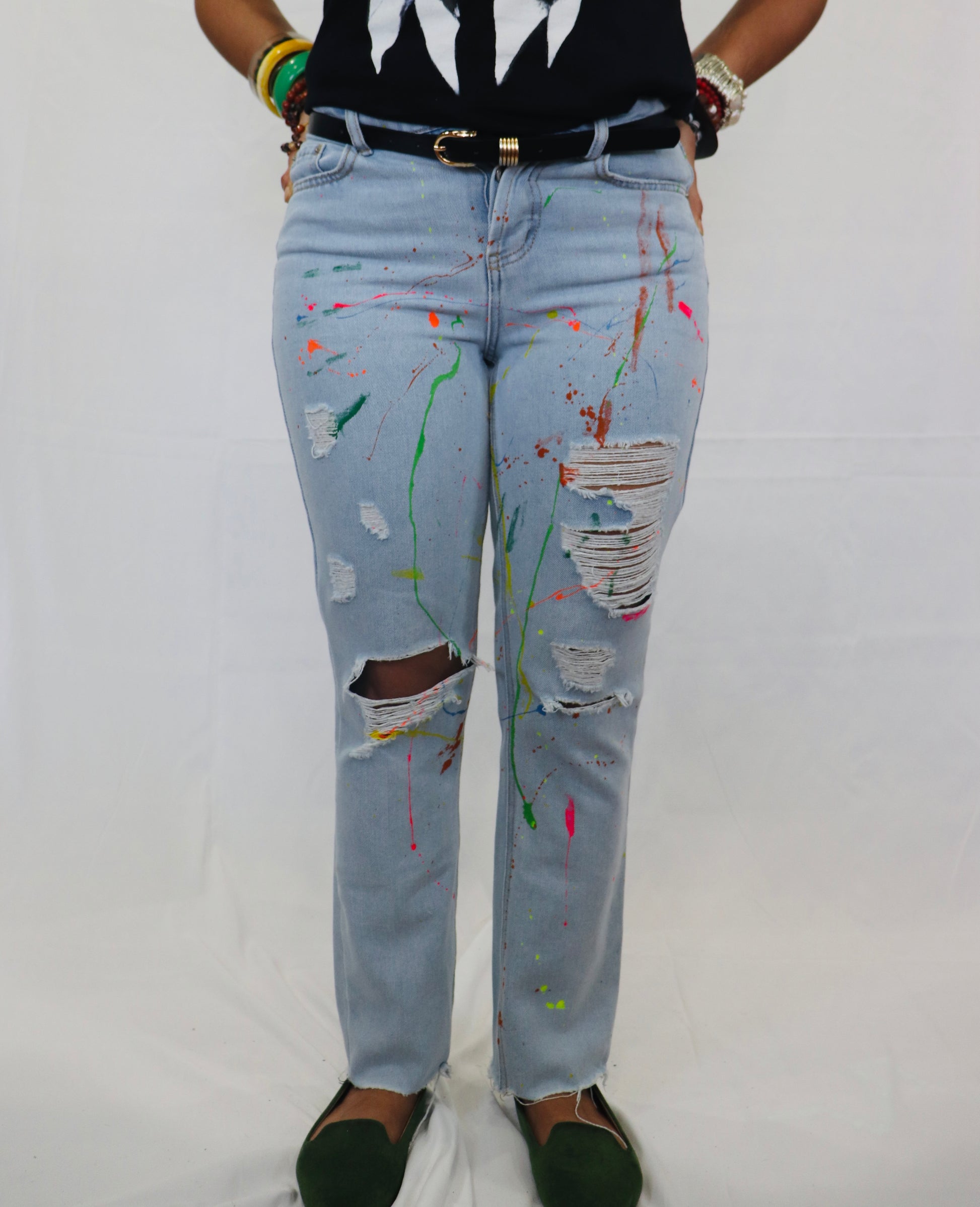 Alexander Boyce Painted jeans-Alexander Boyce Studios