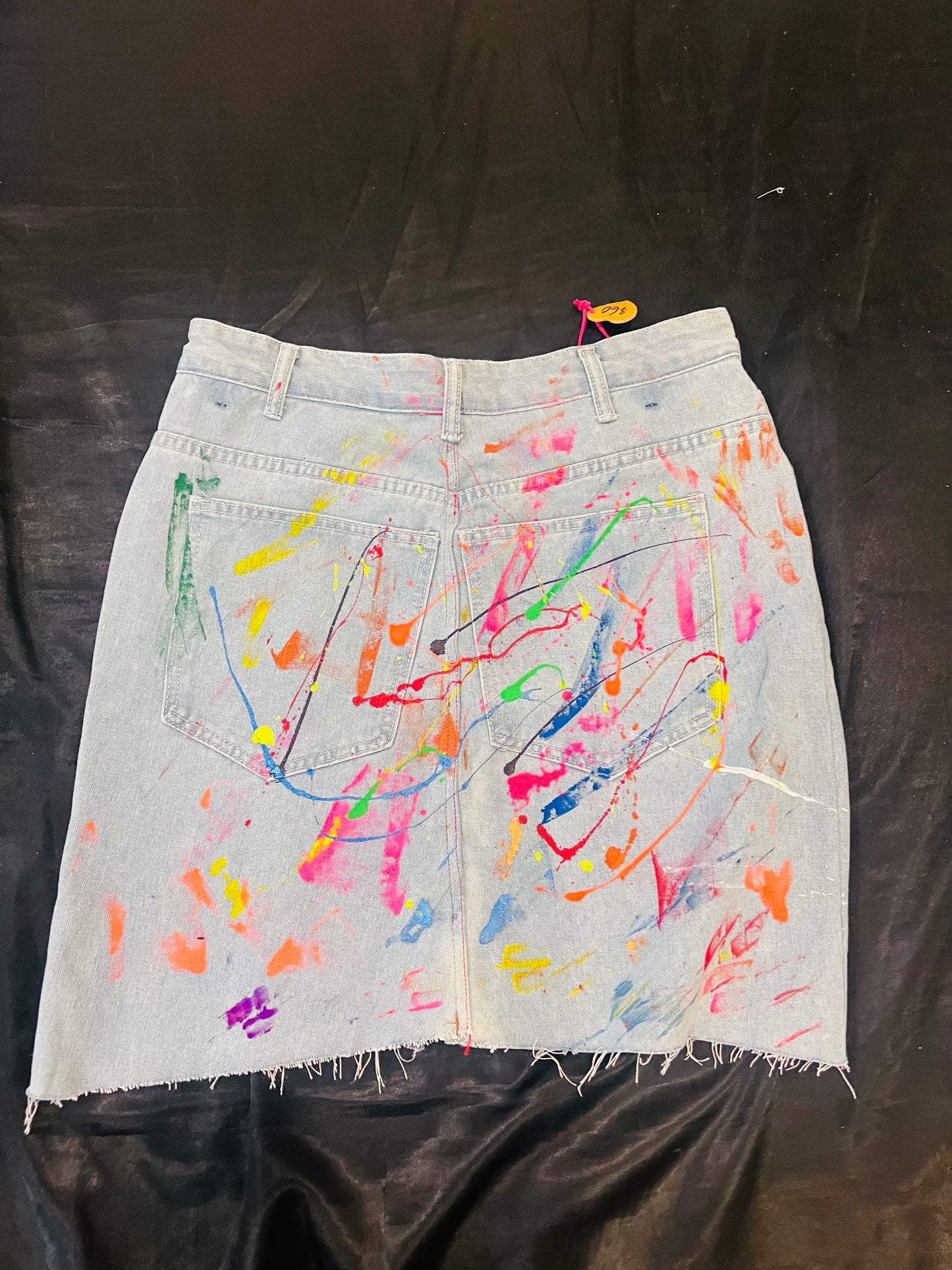 Elephant denim skirt