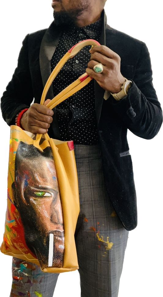 Ms Jones Handmade Painted Leather Tote-Alexander Boyce Studios