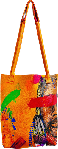 Beauty Hand Painted Leather Tote