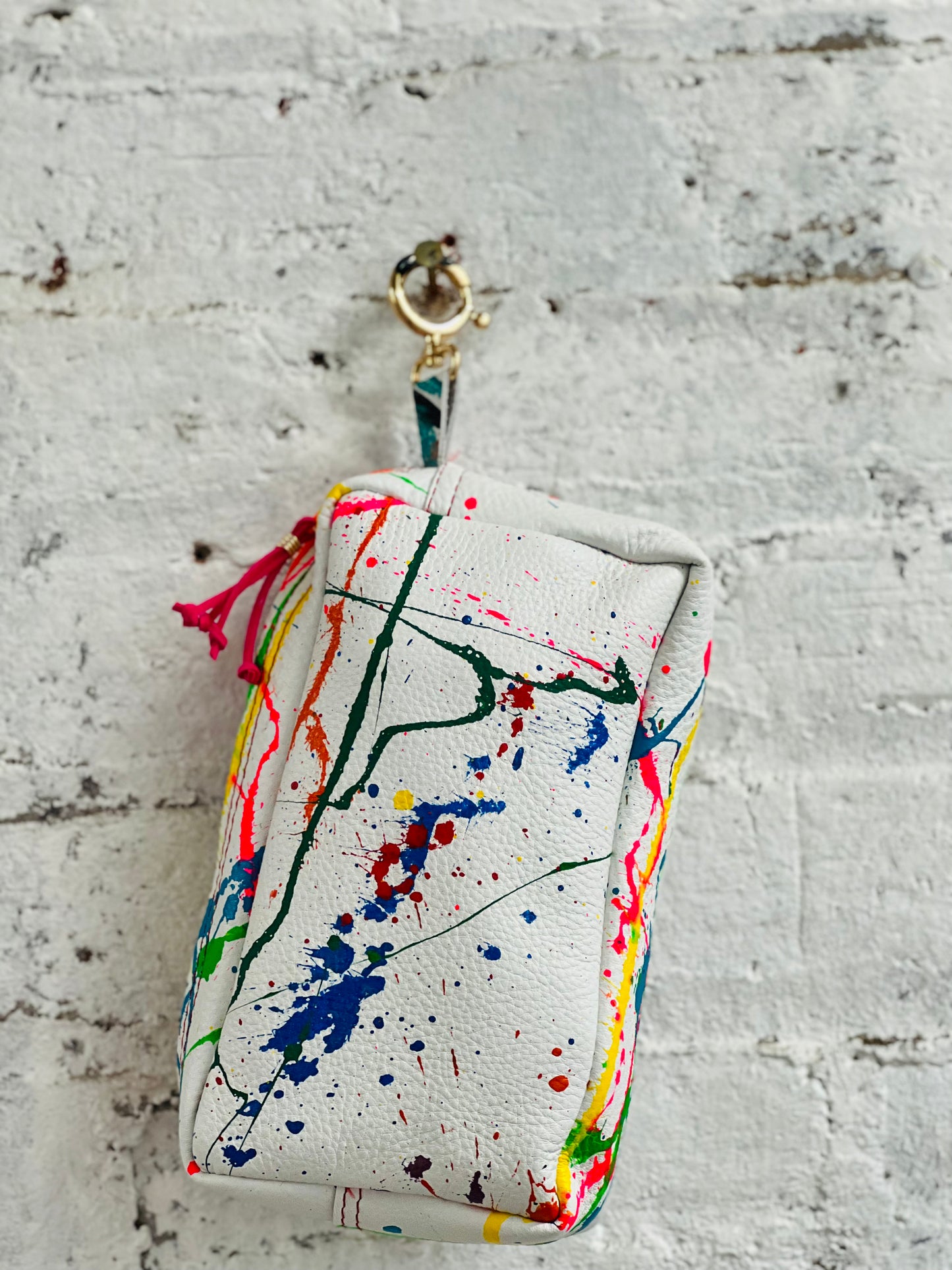 Painted Leather Phone Purse-Alexander Boyce Studios