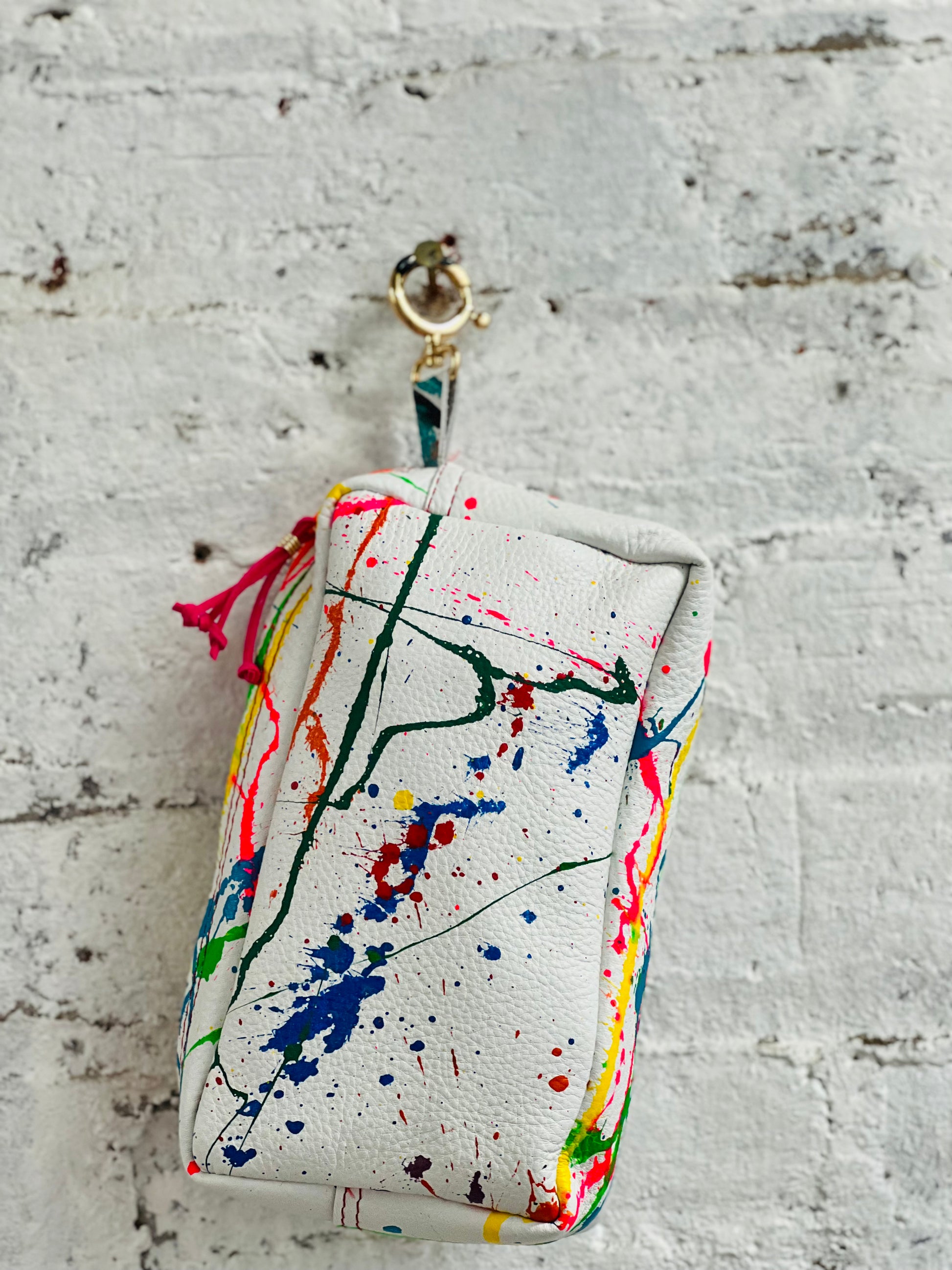 Painted Leather Phone Purse-Alexander Boyce Studios