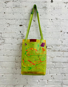 Pistachio Elephant handmade Leather tote