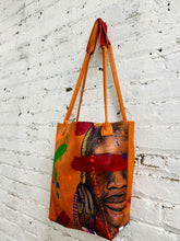 Load image into Gallery viewer, Beauty Hand Painted Leather Tote