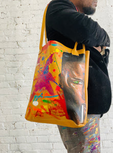 Ms Jones Handmade Painted Leather Tote