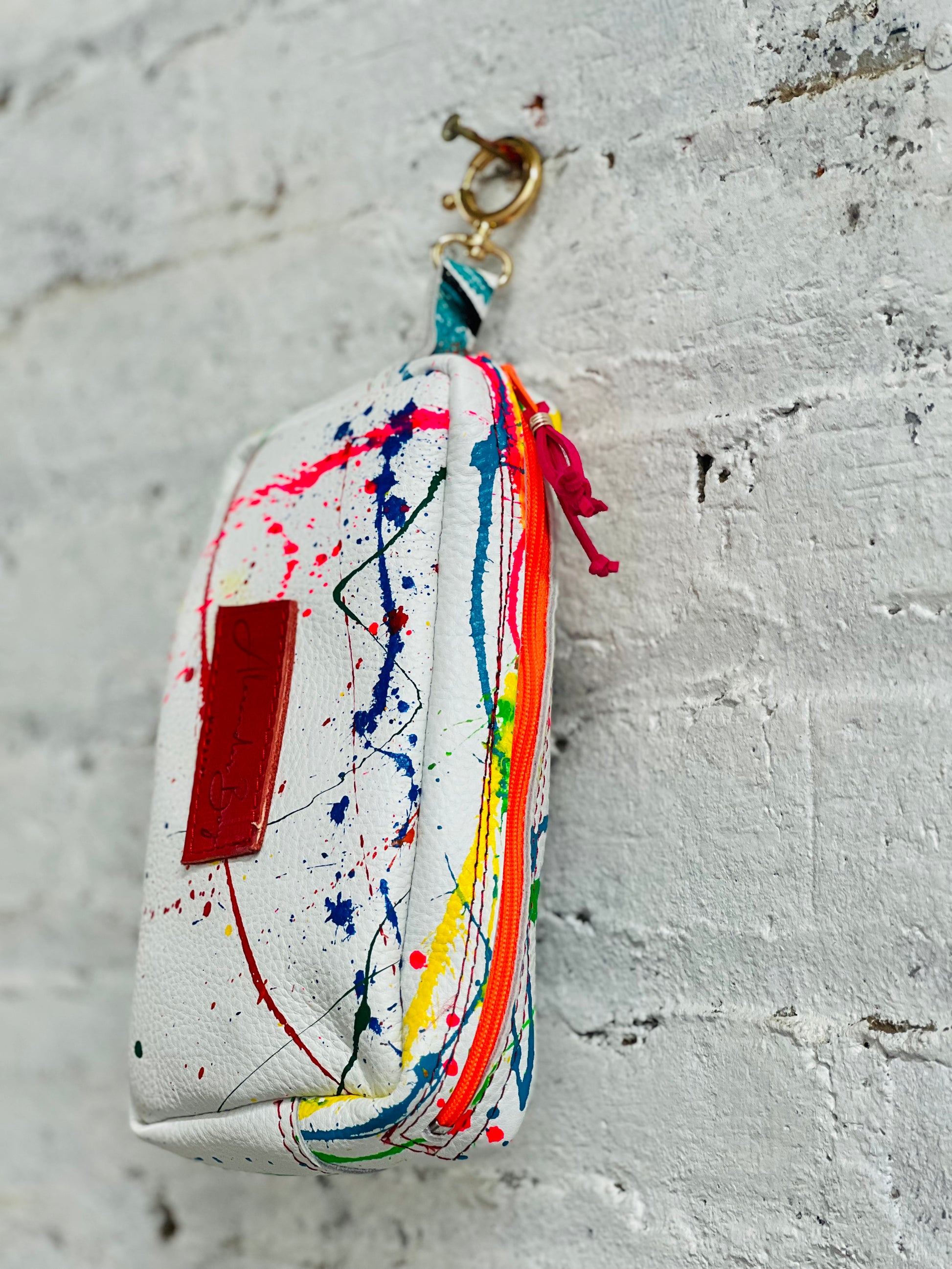 Painted Leather Phone Purse-Alexander Boyce Studios