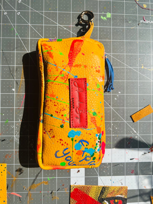 Yellow Friendship Phone bag-Alexander Boyce Studios