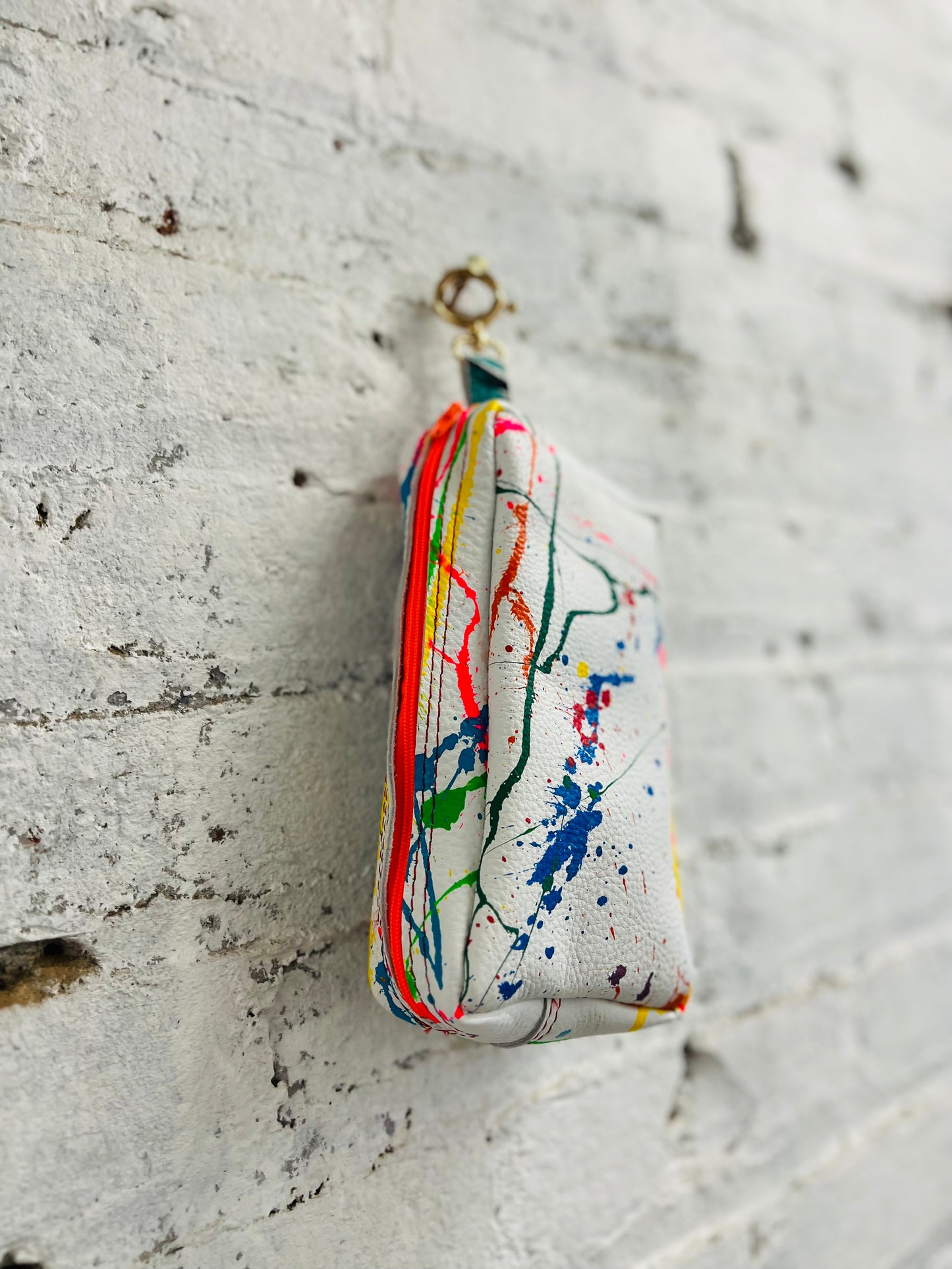 Painted Leather Phone Purse-Alexander Boyce Studios