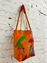 Load image into Gallery viewer, Beauty Hand Painted Leather Tote