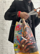 Load image into Gallery viewer, Mr Baldwin Handmade/ Painted leather tote