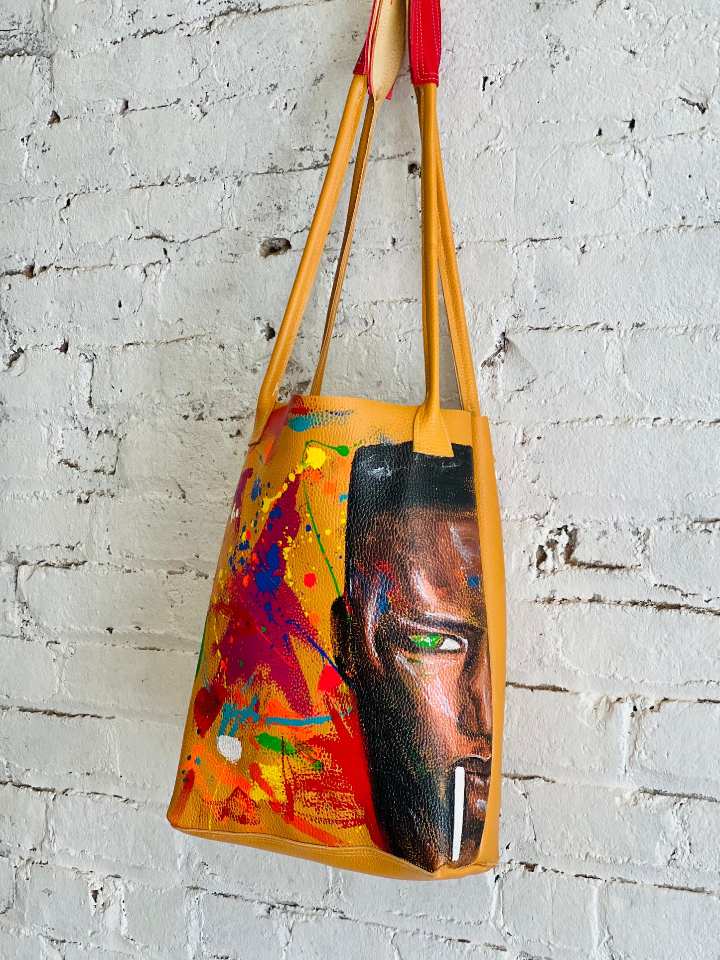 Ms Jones Handmade Painted Leather Tote-Alexander Boyce Studios