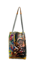 Load image into Gallery viewer, Mr Baldwin Handmade/ Painted leather tote